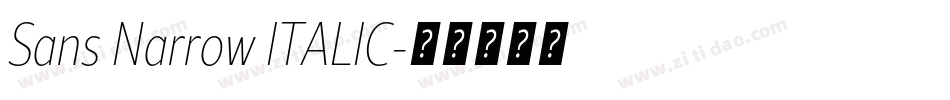 Sans Narrow ITALIC字体转换